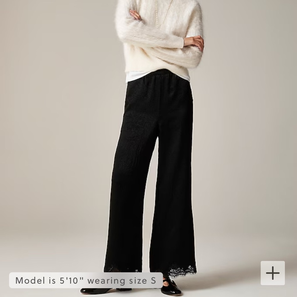 NWT J.Crew Stratus lace-trim pant XS